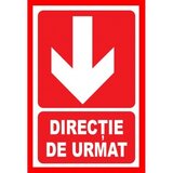 Placute pentru directie de urmat in jos